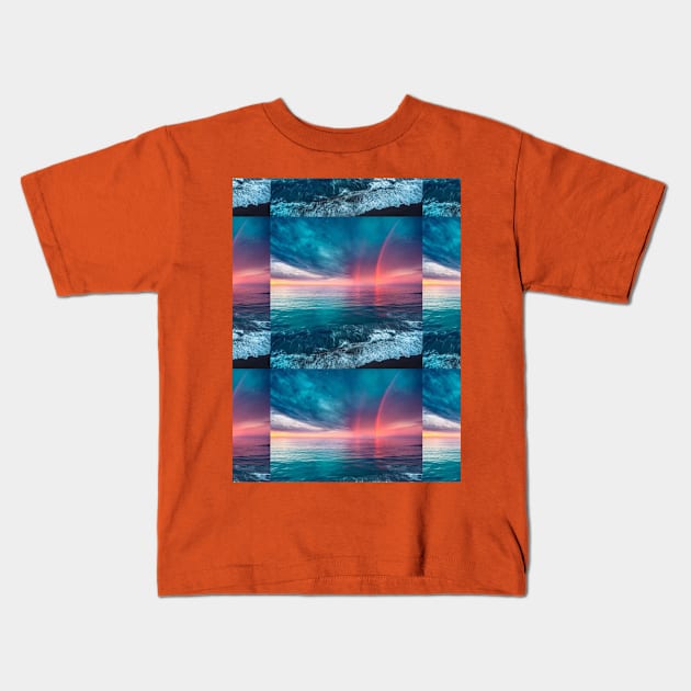 Sky cloudy and Ocean breeze Kids T-Shirt by DJVegasRJ